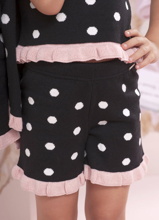 Short Tricot Poá Babadinho Short Tricot Poá Babadinho