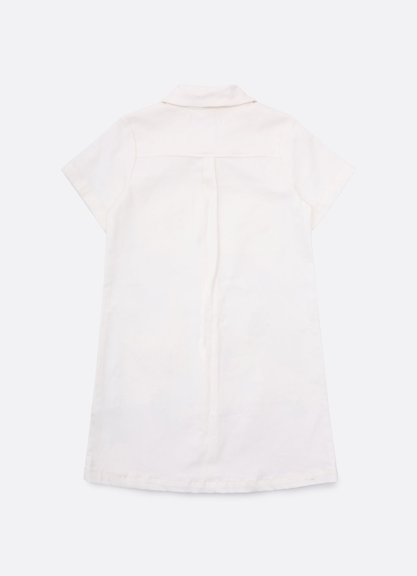 Vestido Sarja Bolsos Lacinhos Bordados