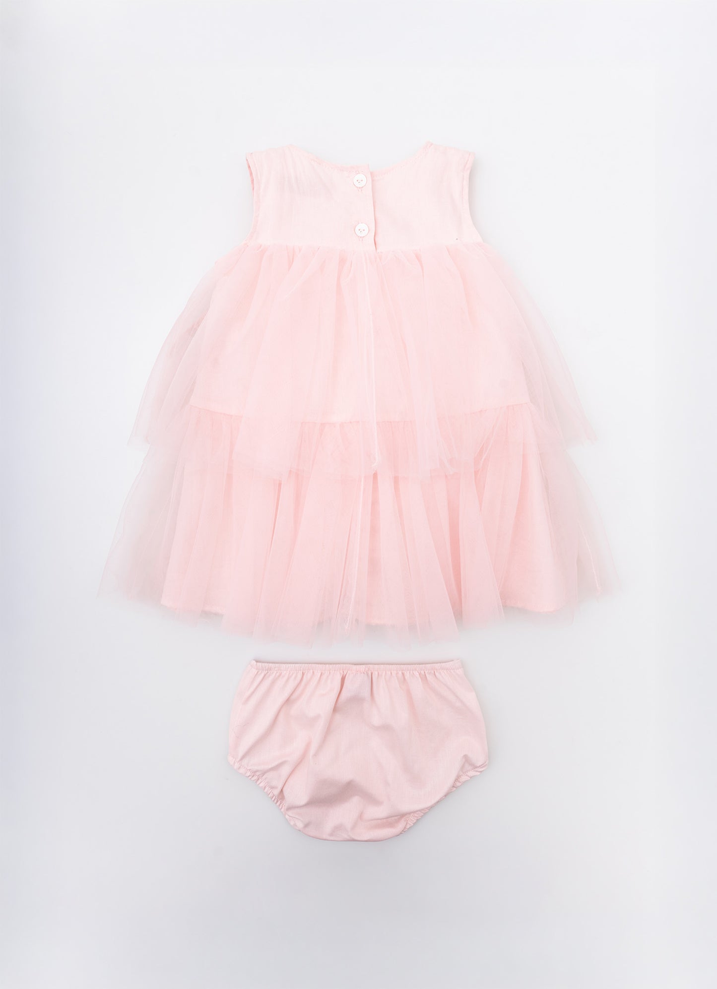 Vestido Babados Tule Com Calcinha Pmini