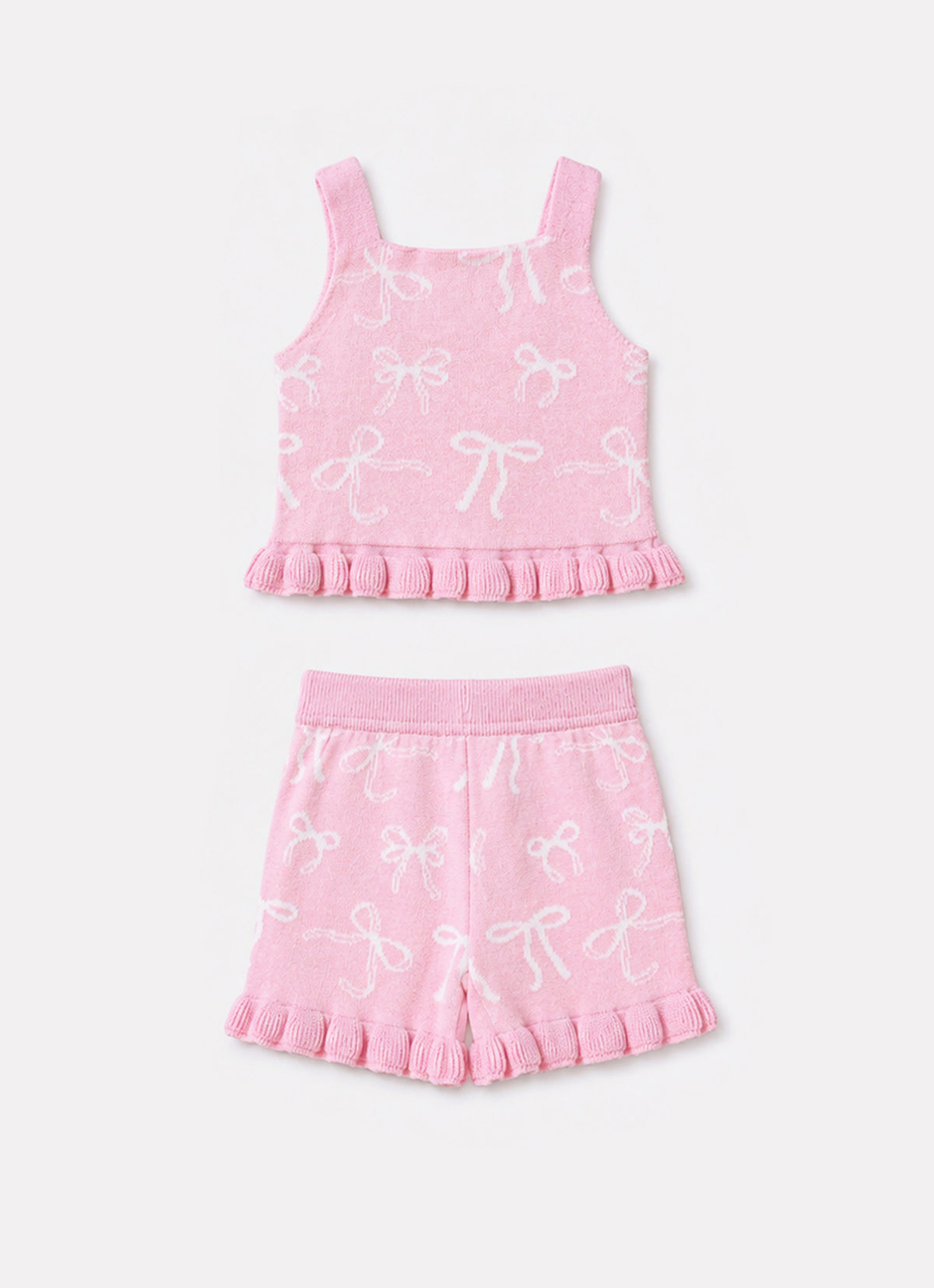 Conjunto Blusa e Short Tricot Lacinhos Pmini