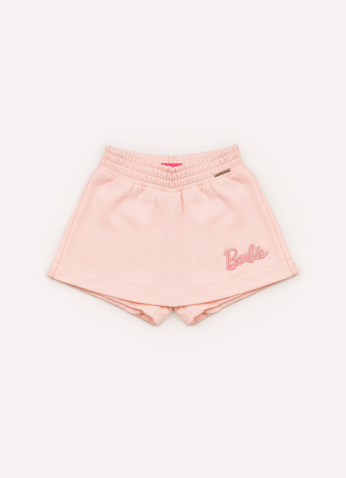 Saia Short Moletom Patche Barbie
