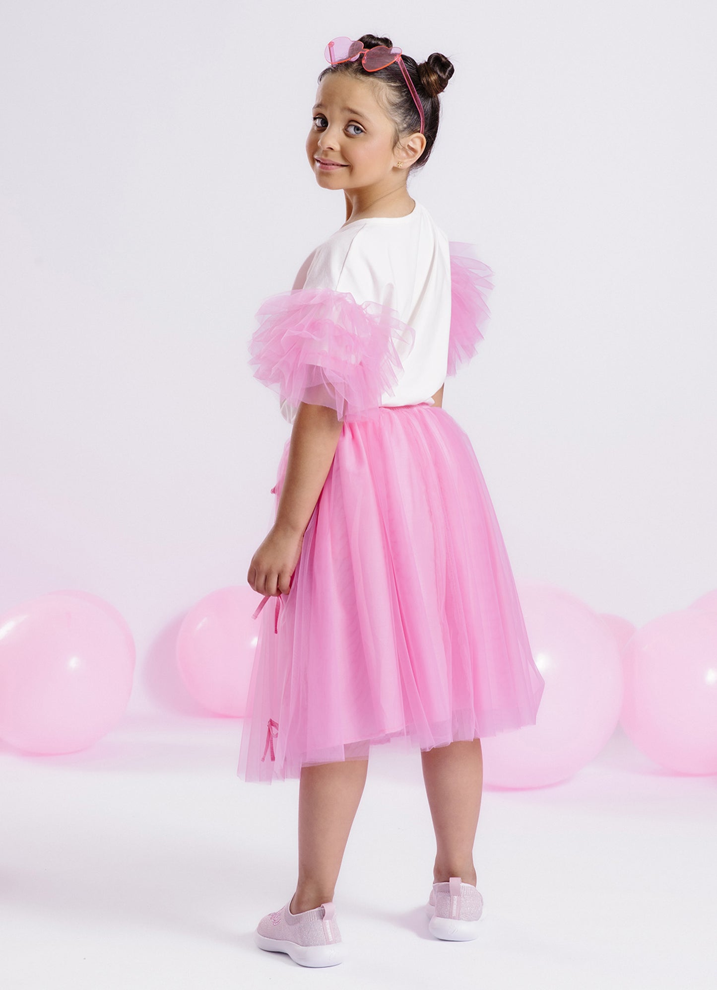 Saia Short Midi Tule Mini Lacinhos Barbie