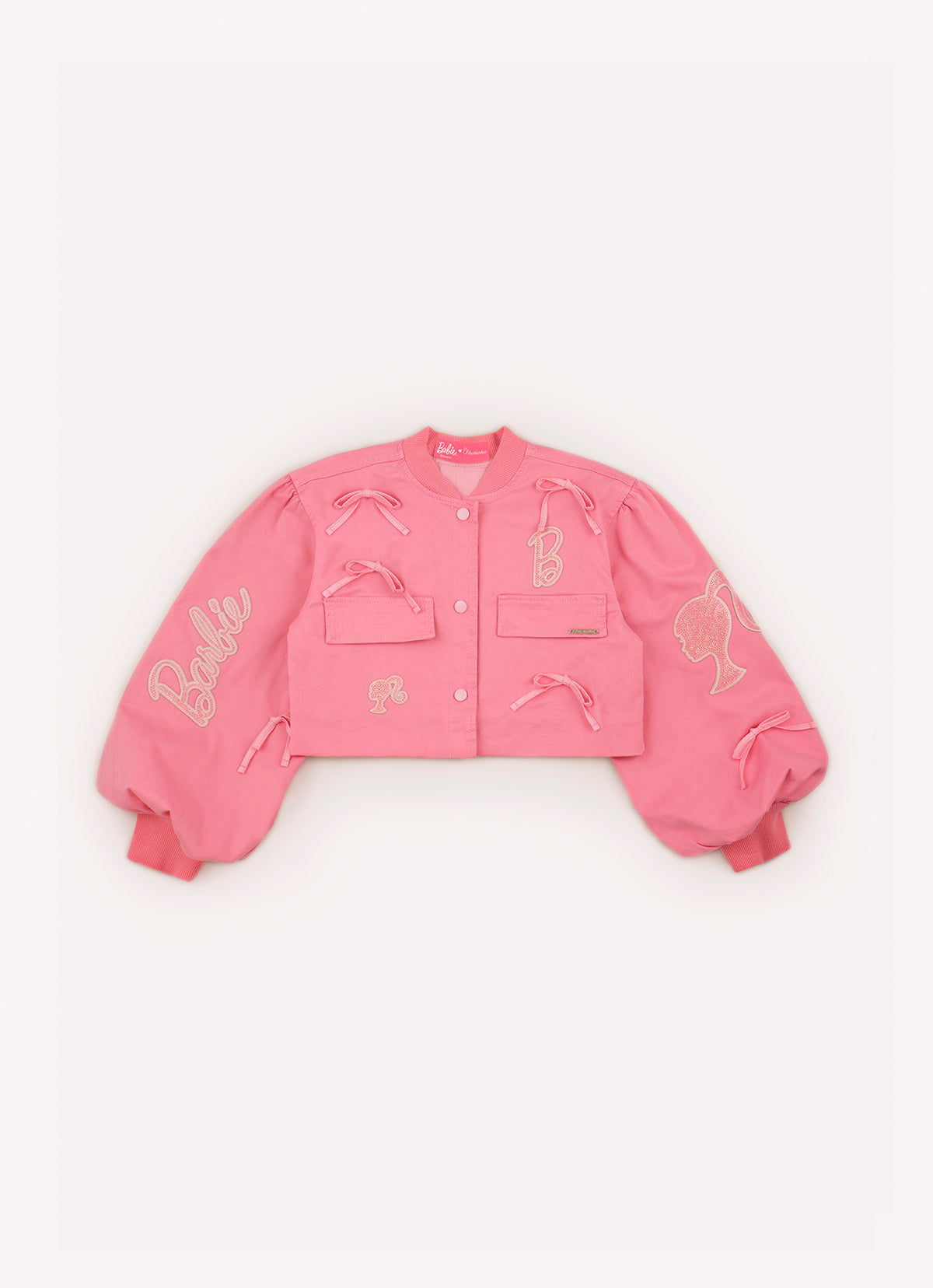 Jaqueta Sarja Conceito Manga Bufante Patches Barbie
