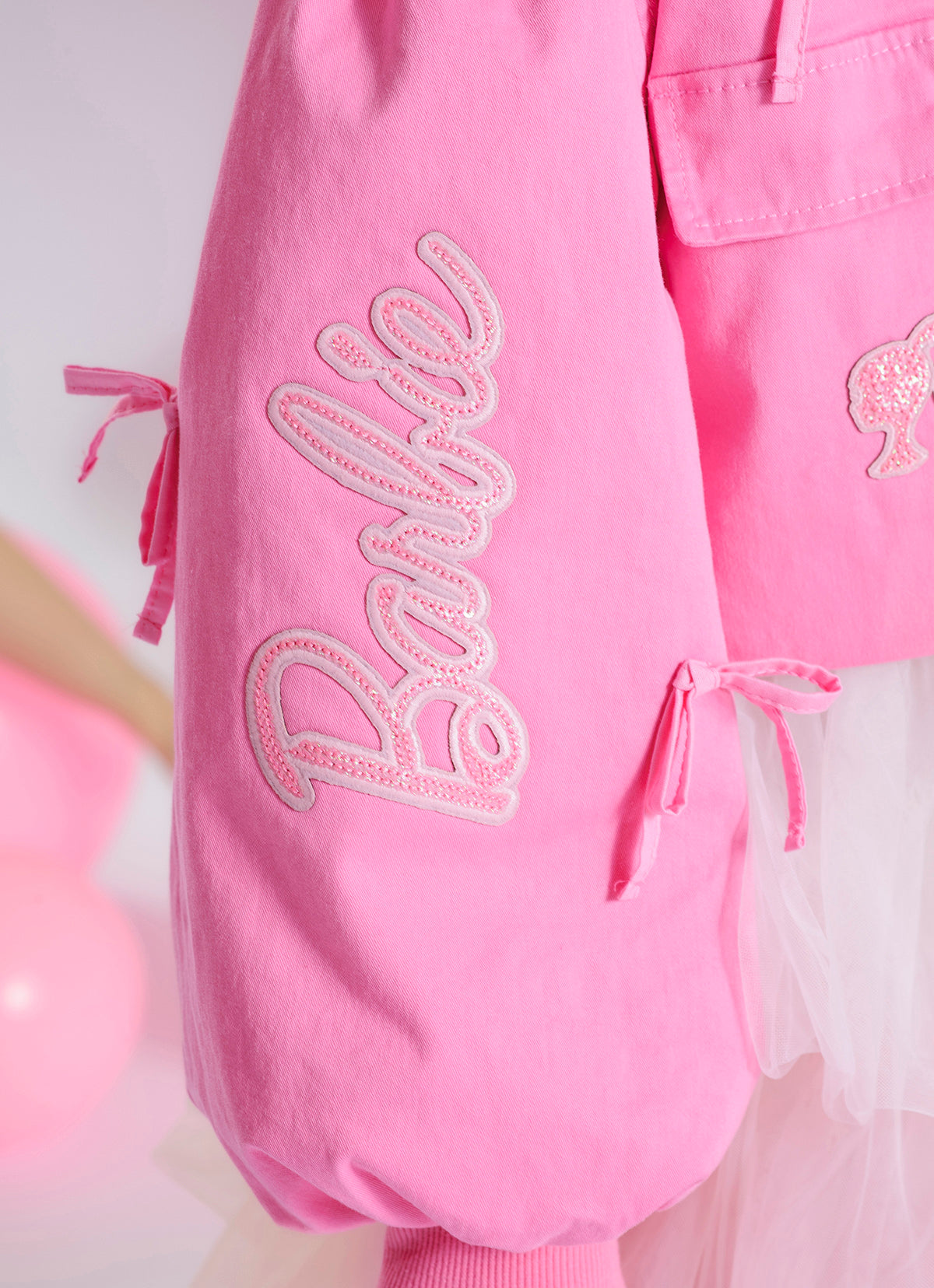 Jaqueta Sarja Conceito Manga Bufante Patches Barbie