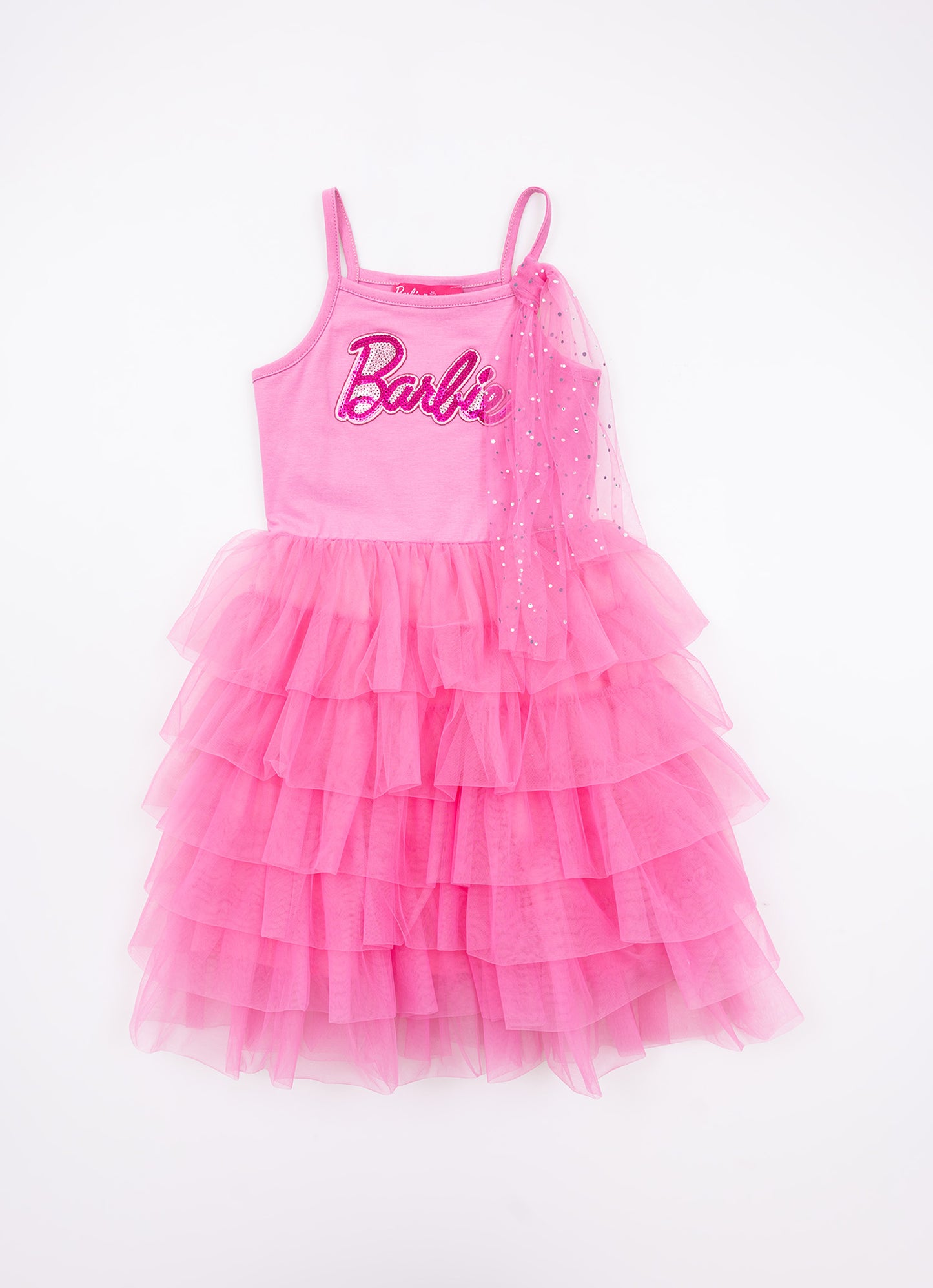 Vestido Cotton Lantejoulas Barbie