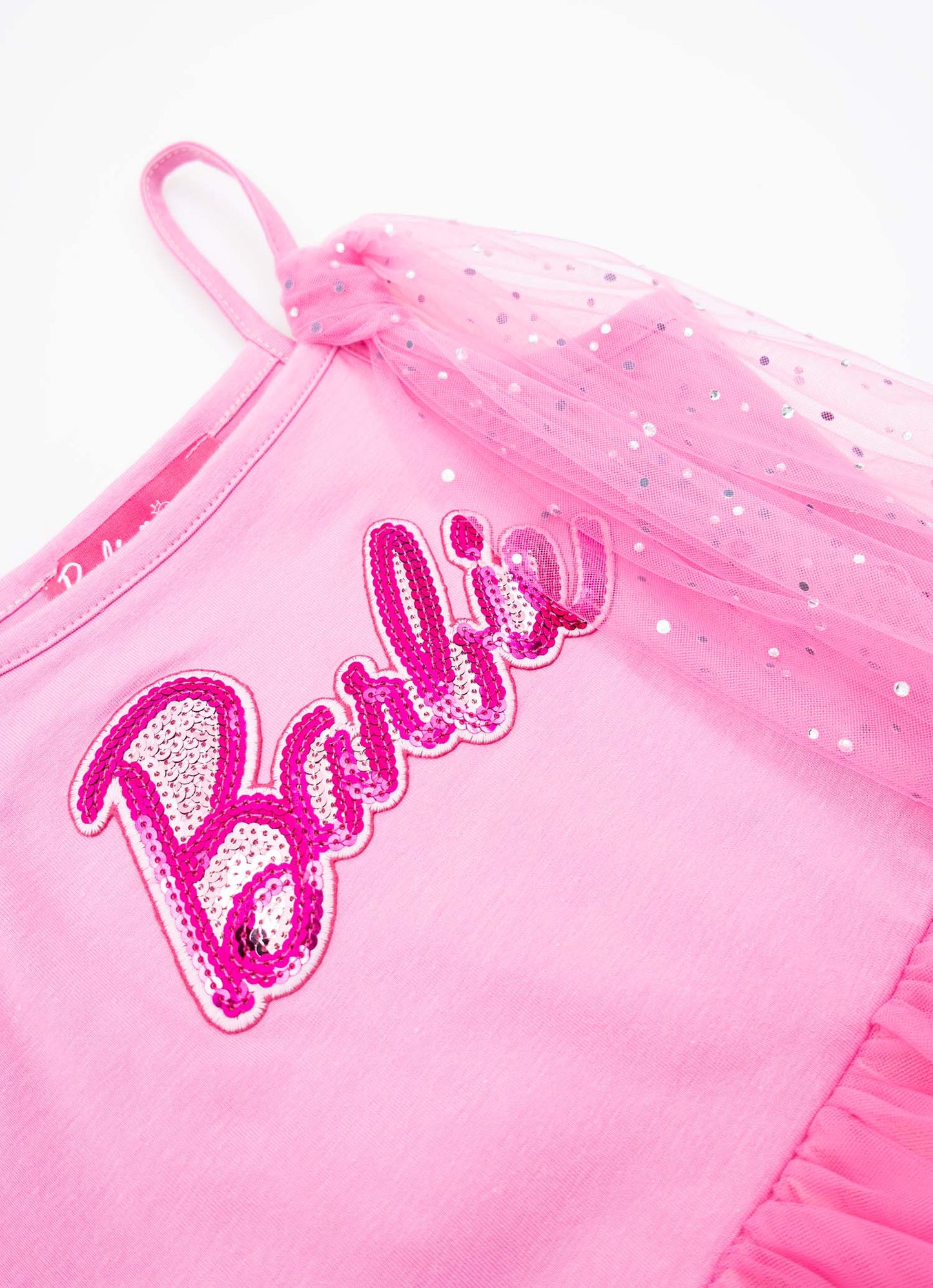 Vestido Cotton Lantejoulas Barbie