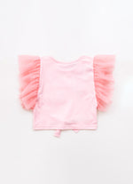 Blusa Cotton Mangas de Tule Barbie