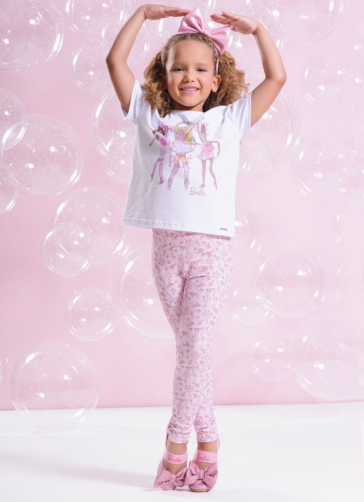 Blusa Cotton Serigrafia Barbie Bailarina