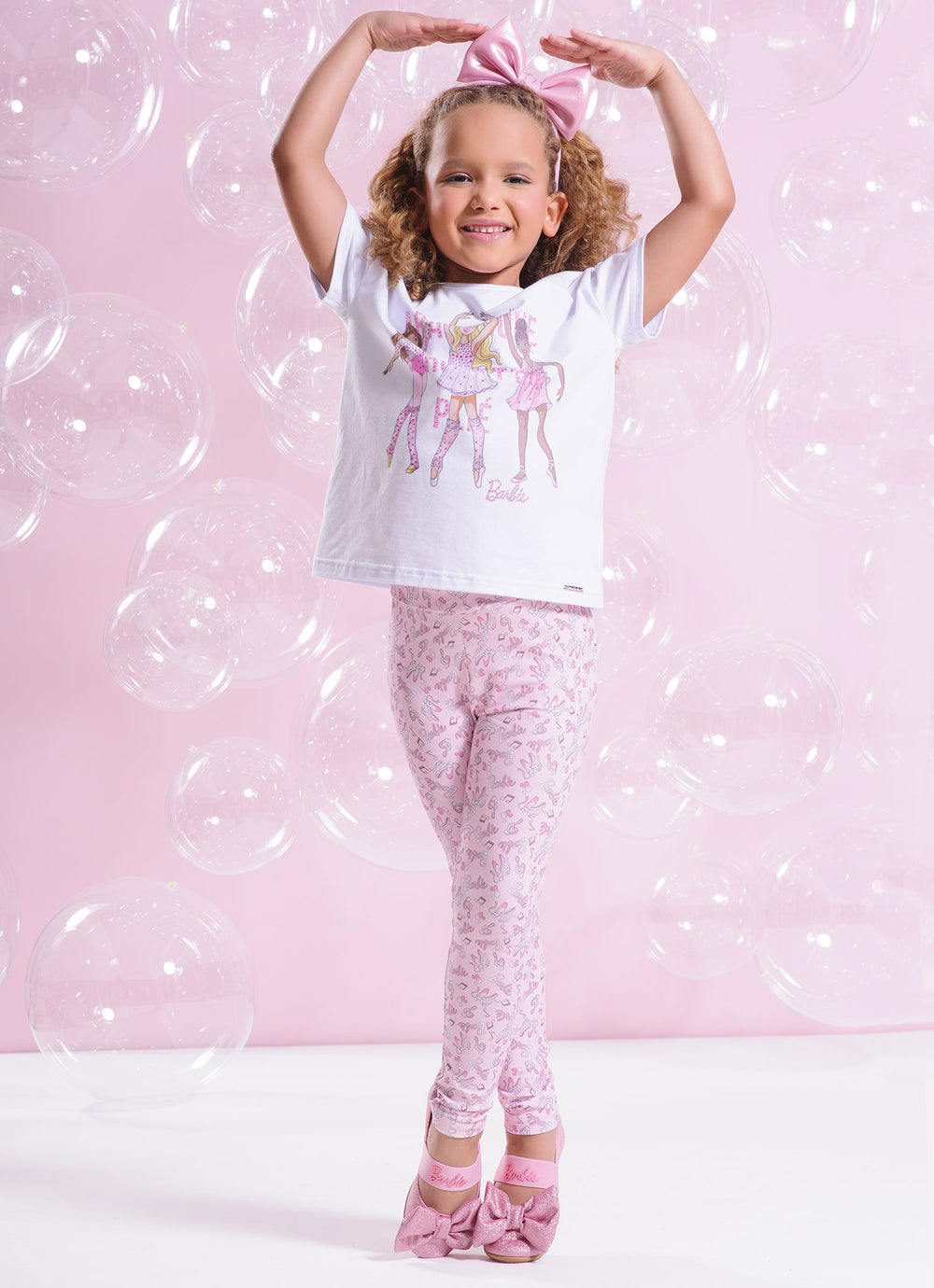 Blusa Cotton Serigrafia Barbie Bailarina