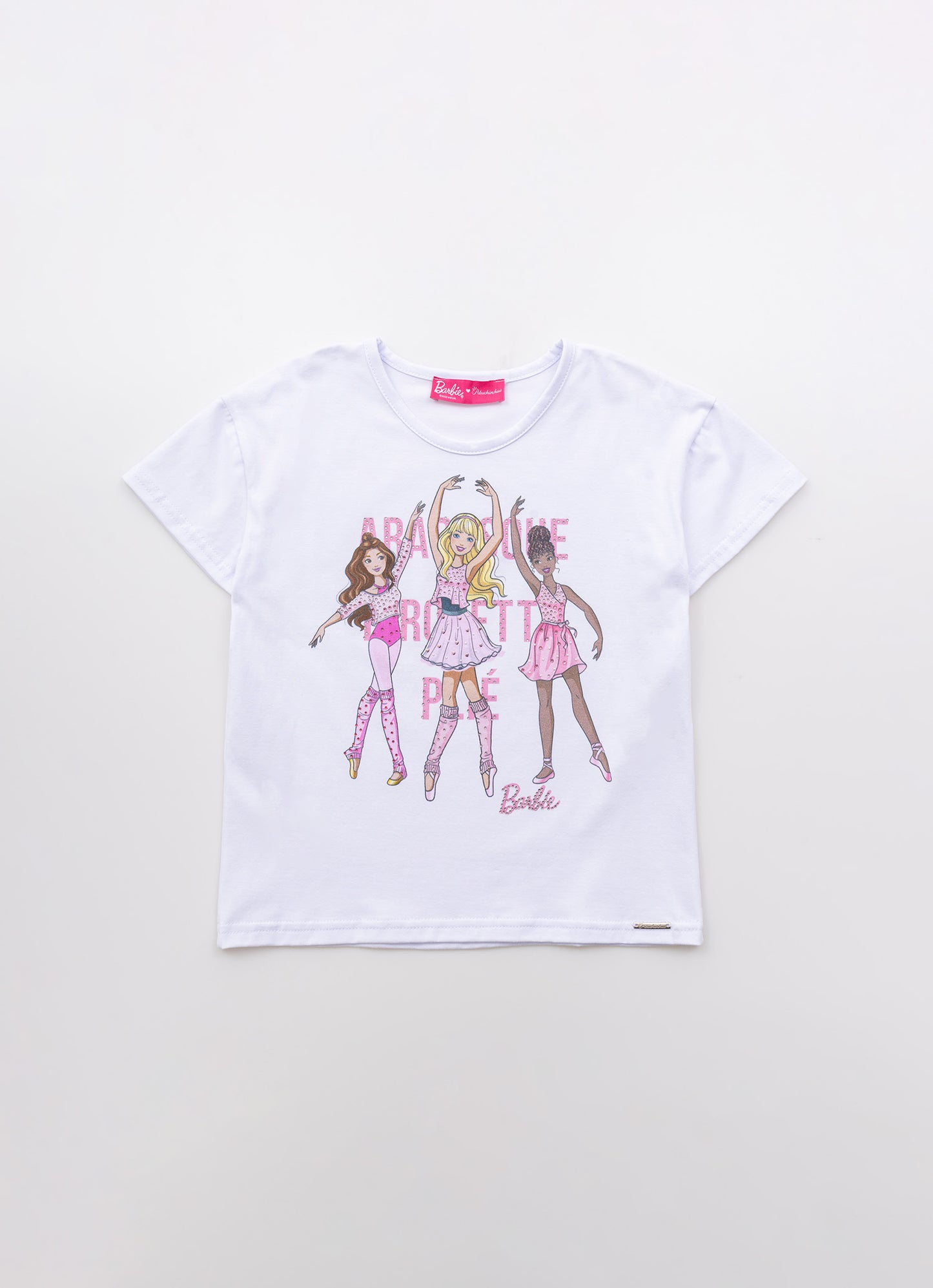 Blusa Cotton Serigrafia Barbie Bailarina