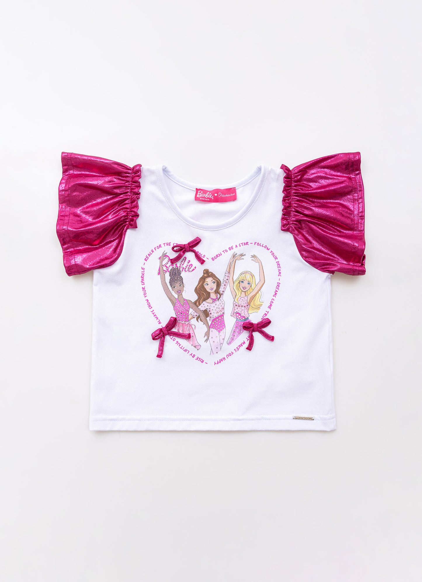Blusa Cotton Coração Barbie