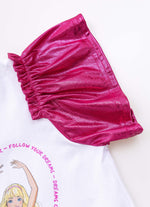 Blusa Cotton Coração Barbie