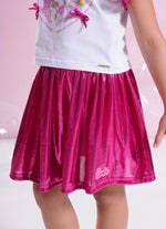Saia Short Malha Shine Barbie