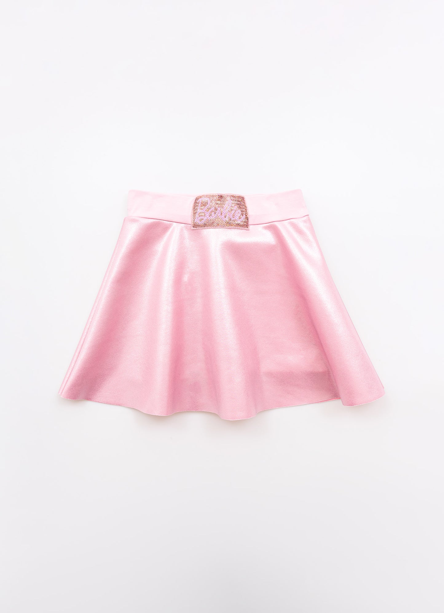 Saia Short Malha Brilho Barbie