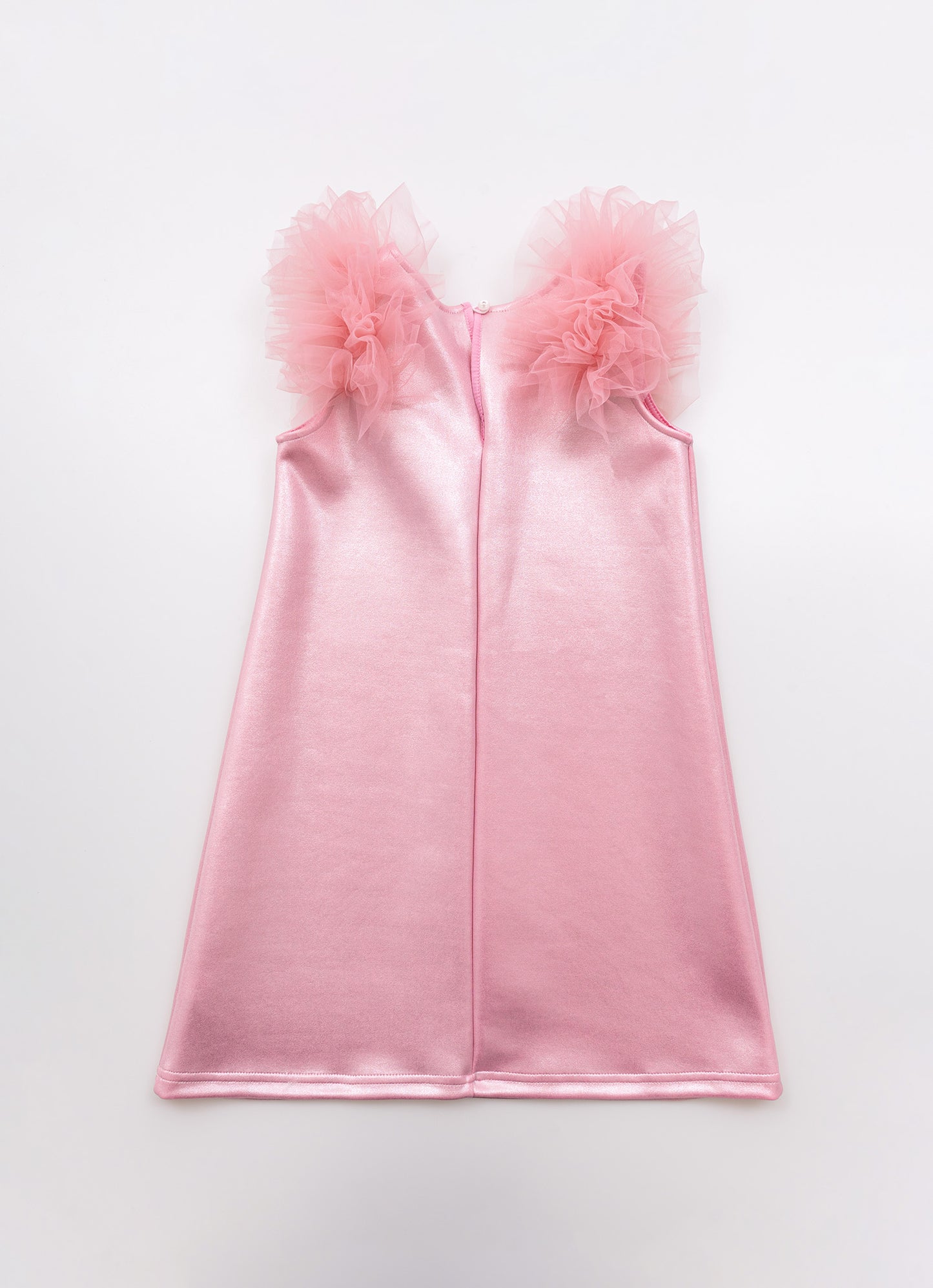 Vestido Malha Brilho Frufru Barbie