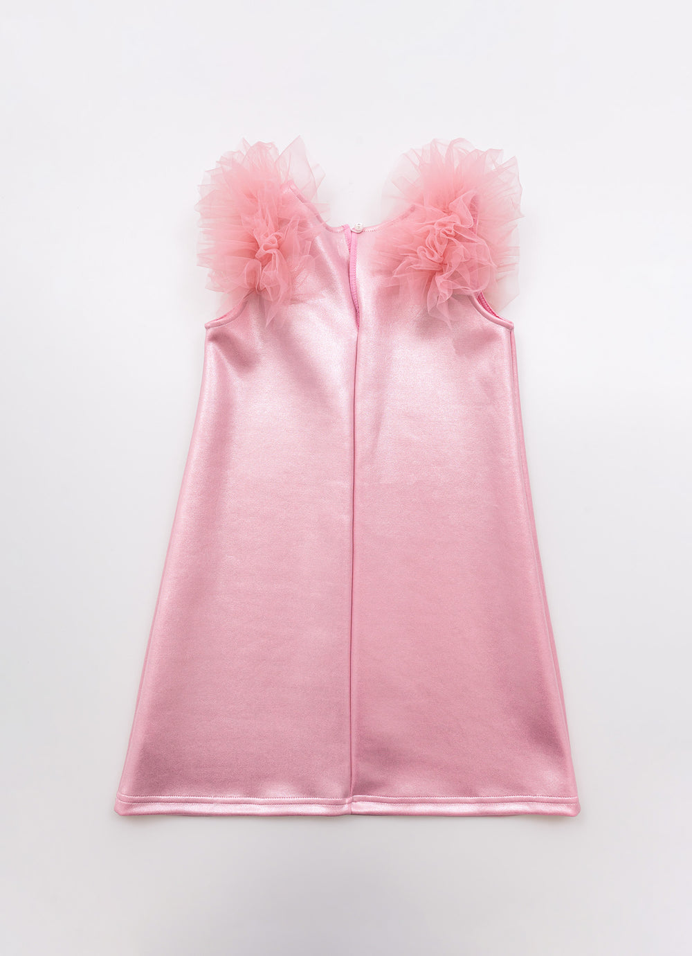 Vestido Malha Brilho Frufru Barbie