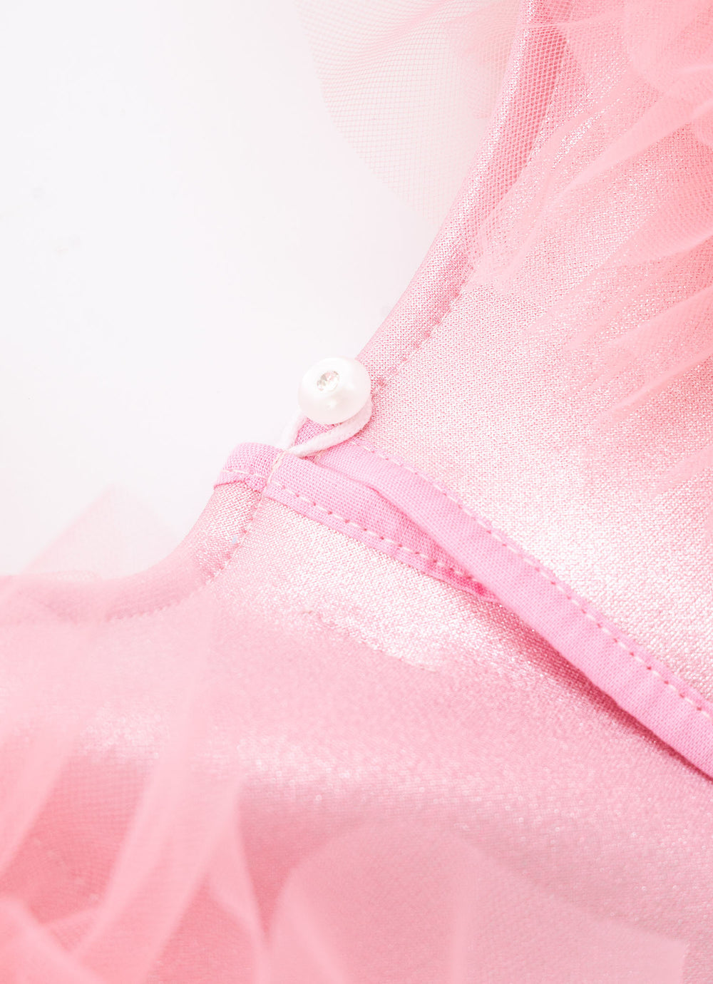 Vestido Malha Brilho Frufru Barbie
