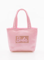 Bolsa Puffer Malha Brilho Barbie