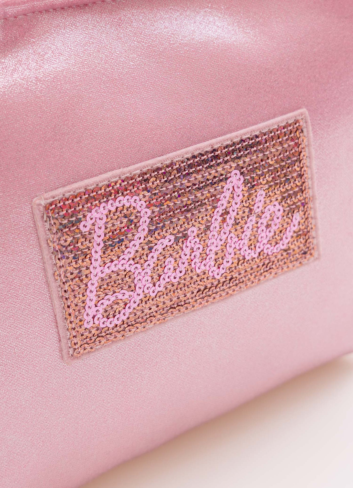 Bolsa Puffer Malha Brilho Barbie