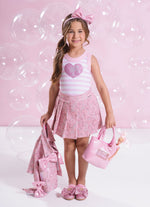 Short Saia Sarja Estampa Barbie Ballet