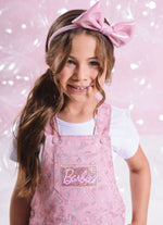 Jardineira Sarja Estampa Barbie Ballet