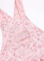 Jardineira Sarja Estampa Barbie Ballet