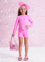Conjunto Light Blusa e Short Cristais Barbie