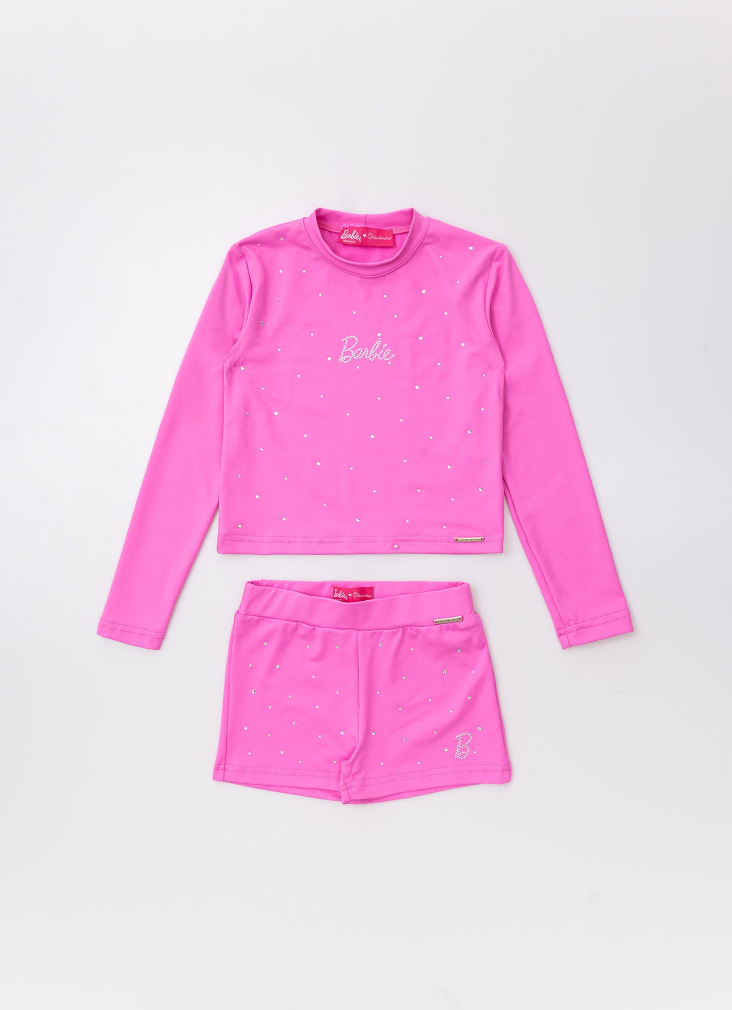 Conjunto Light Blusa e Short Cristais Barbie