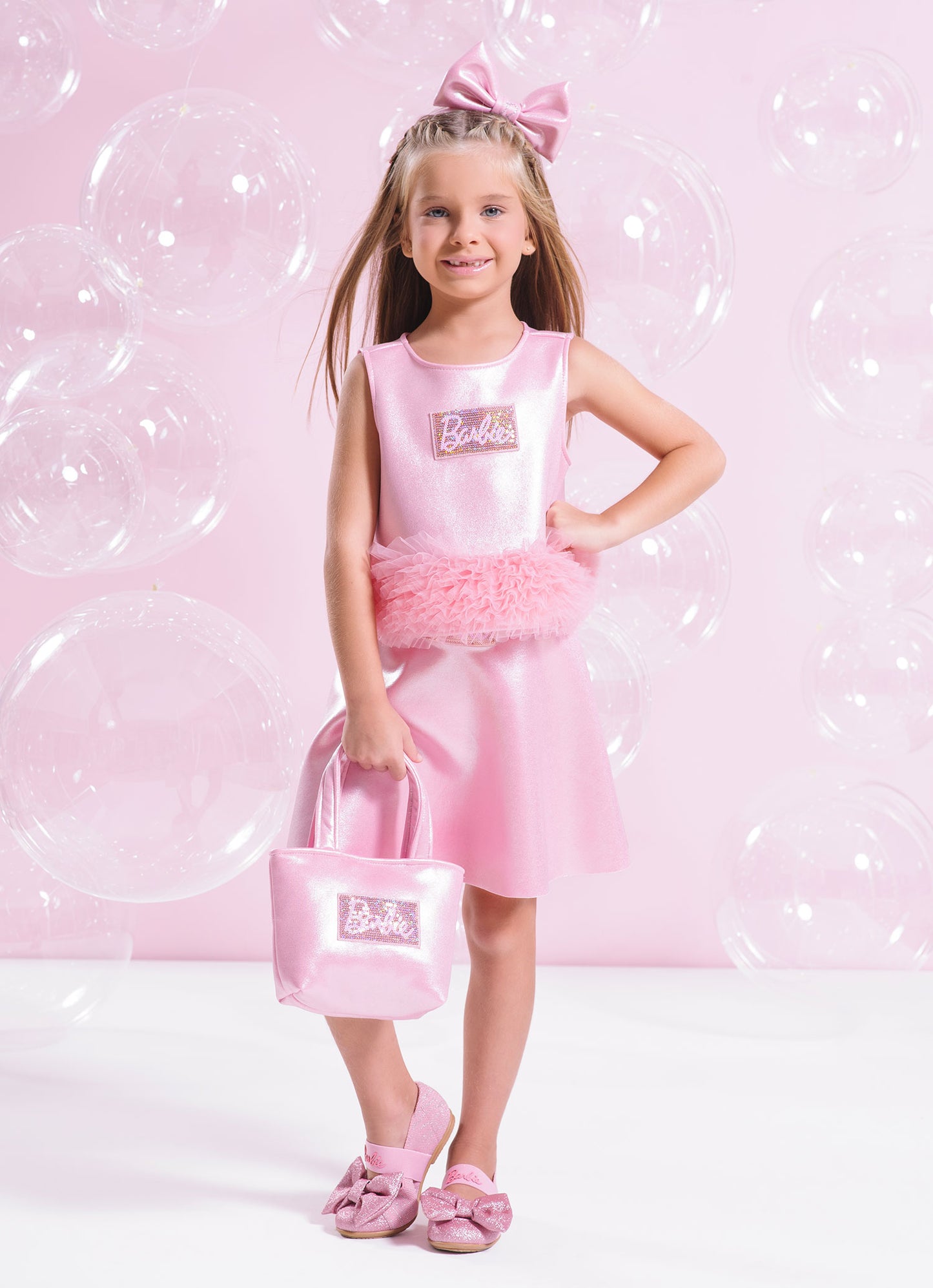 Sapatilha Glitter Barbie Laço Puffer