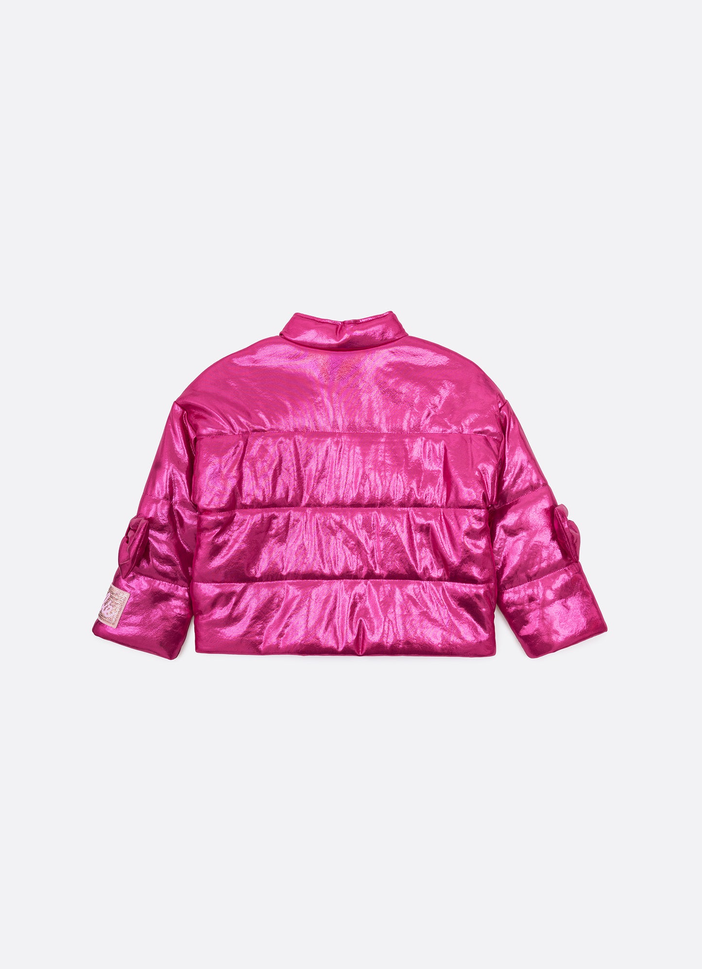 Jaqueta Puffer Foil Maxi Laços Barbie