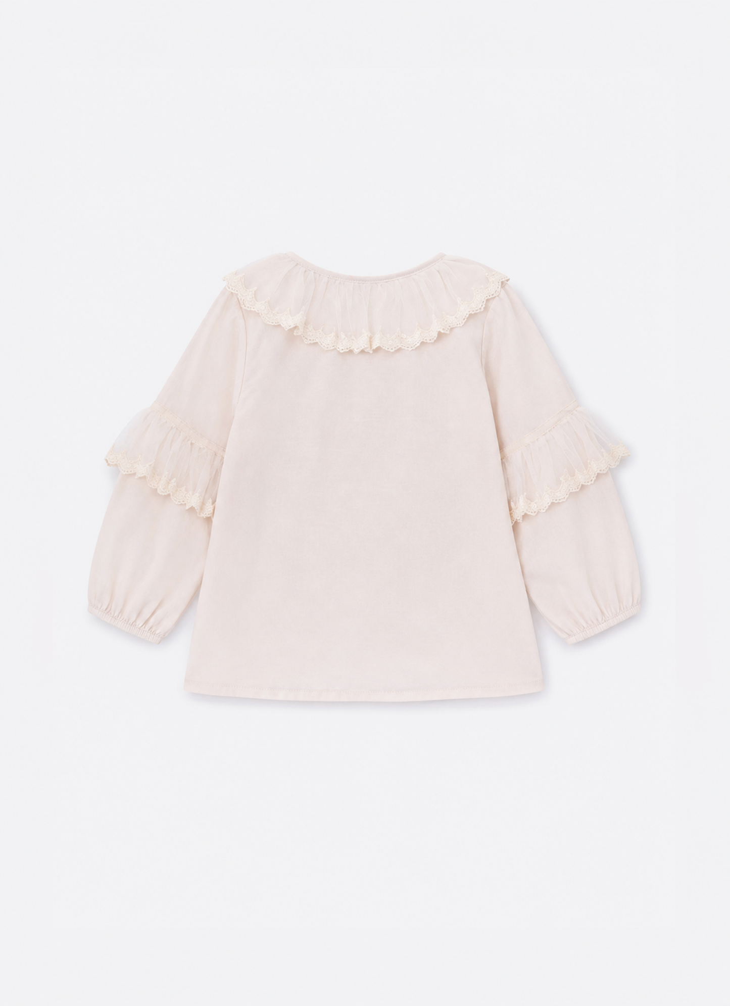 Blusa Bata Algodao Broderi e Renda