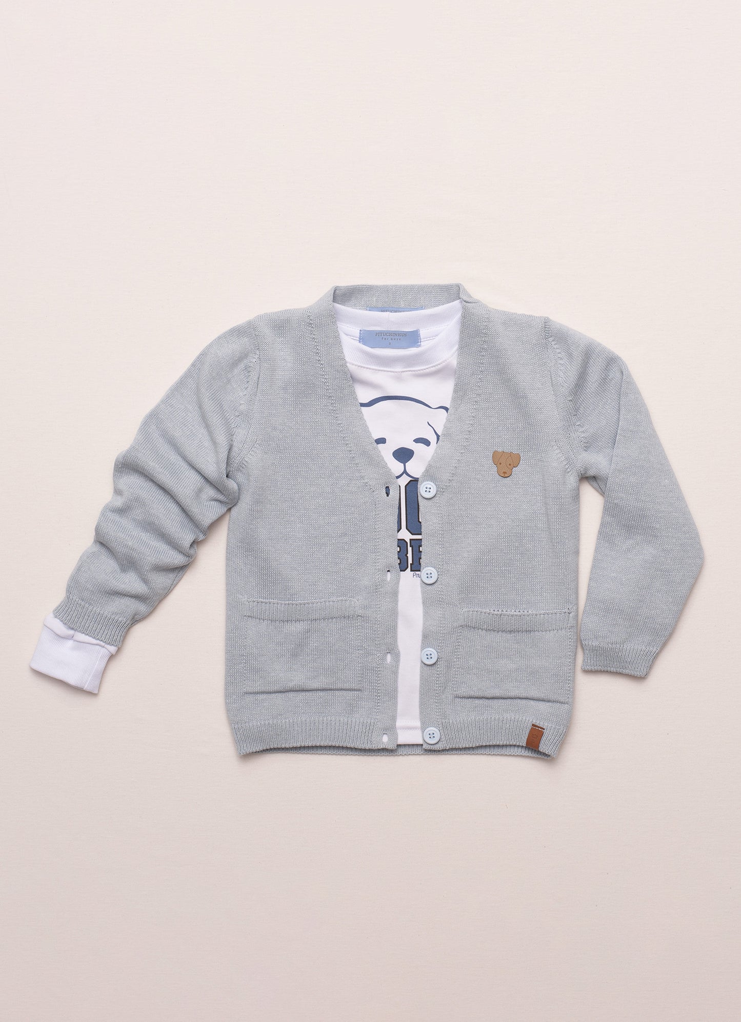 Cardigan Tricot Bolsos For Boys