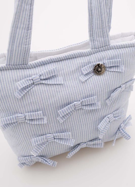 Bolsa Puffer Tricoline Mini Laços Bolsa Puffer Tricoline Mini Laços