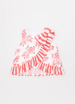 Blusa Algodão Estampa Floral Babado