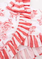 Blusa Algodão Estampa Floral Babado