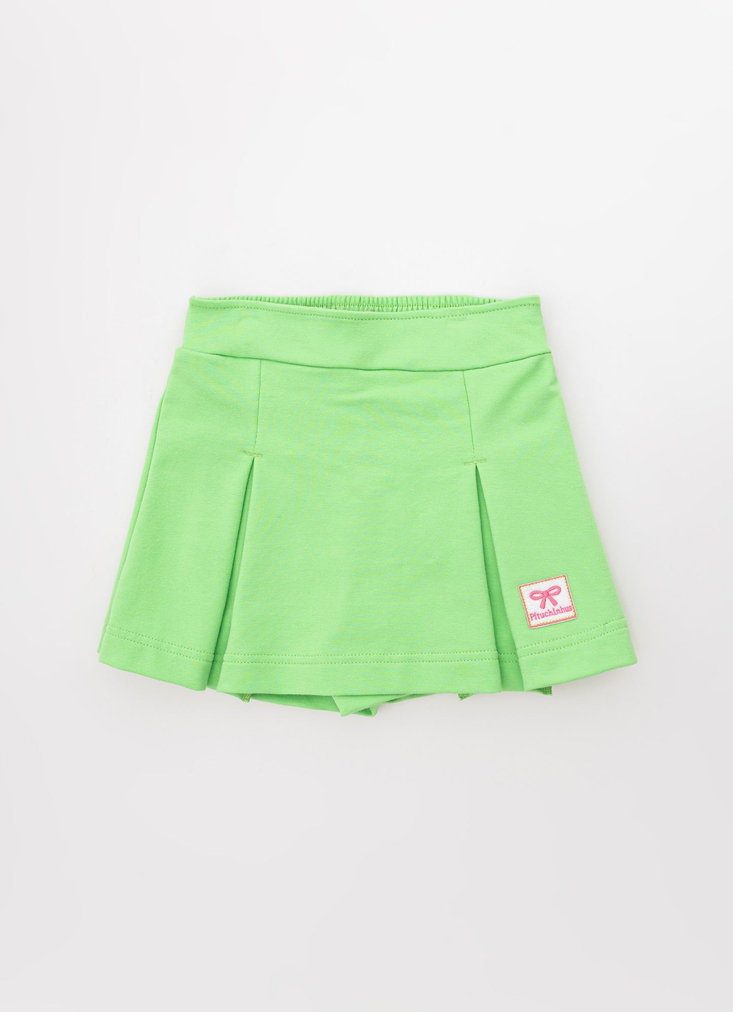 Saia Short Moletinho Pregas Patche Raquetes