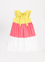 Vestido Tricoline Babados Colorido Love