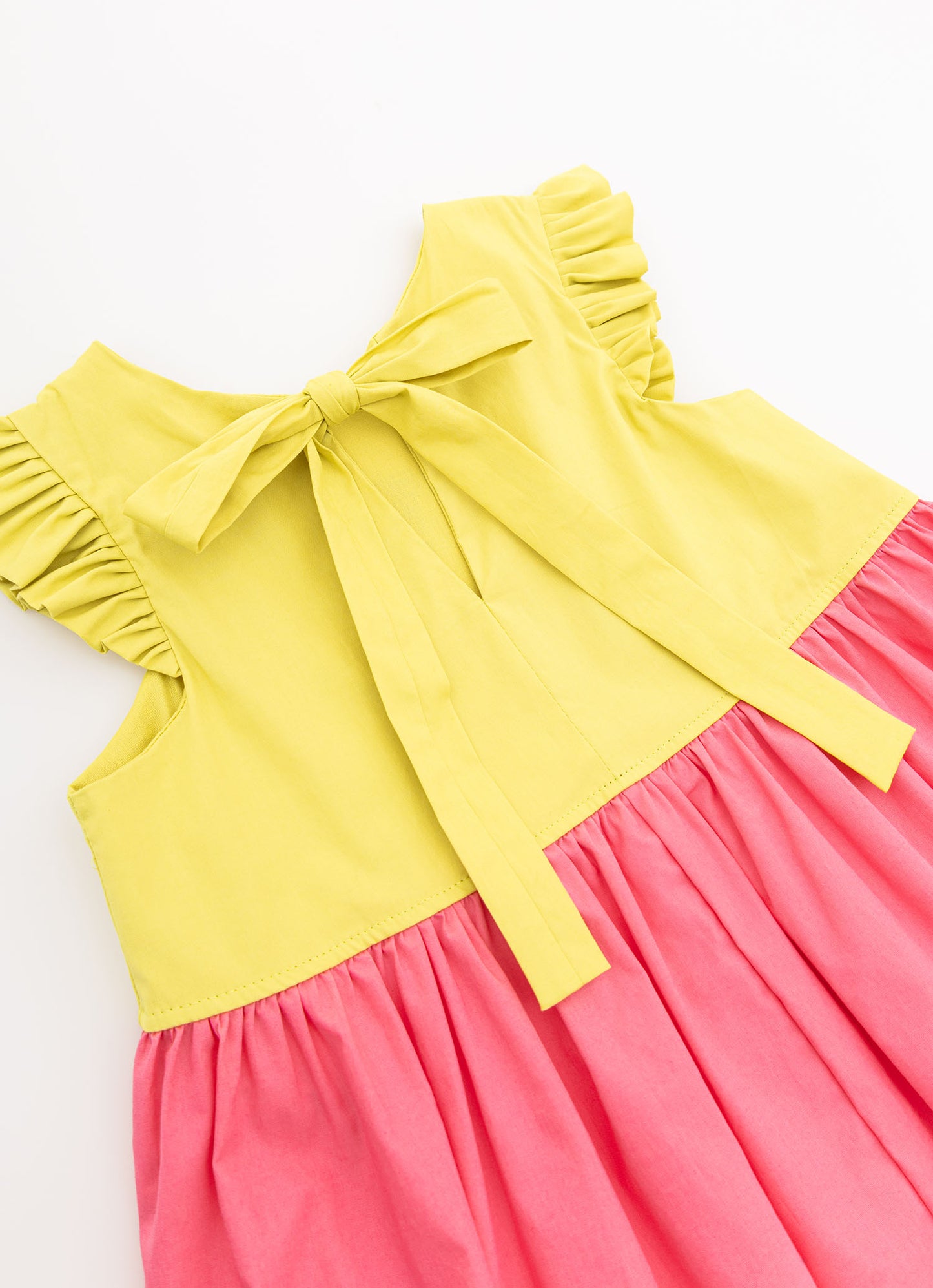 Vestido Tricoline Babados Colorido Love