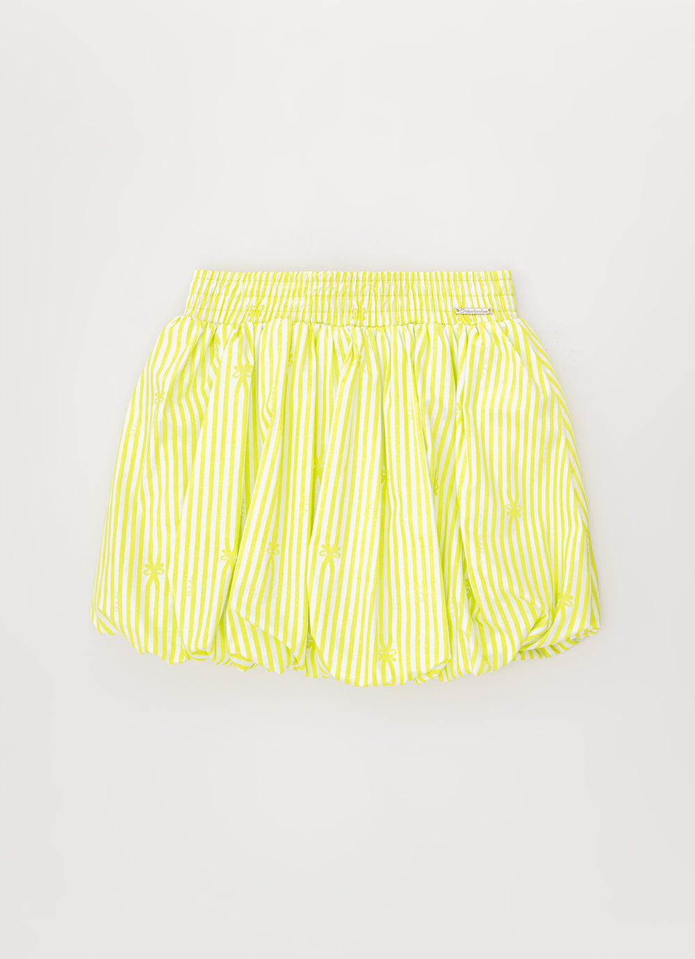 Saia Short Algodão Estampa Listrada Balonê