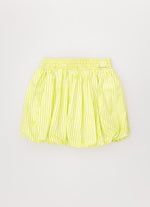 Saia Short Algodão Estampa Listrada Balonê