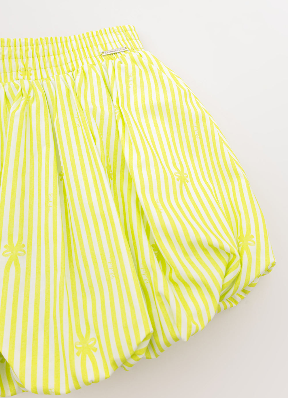 Saia Short Algodão Estampa Listrada Balonê
