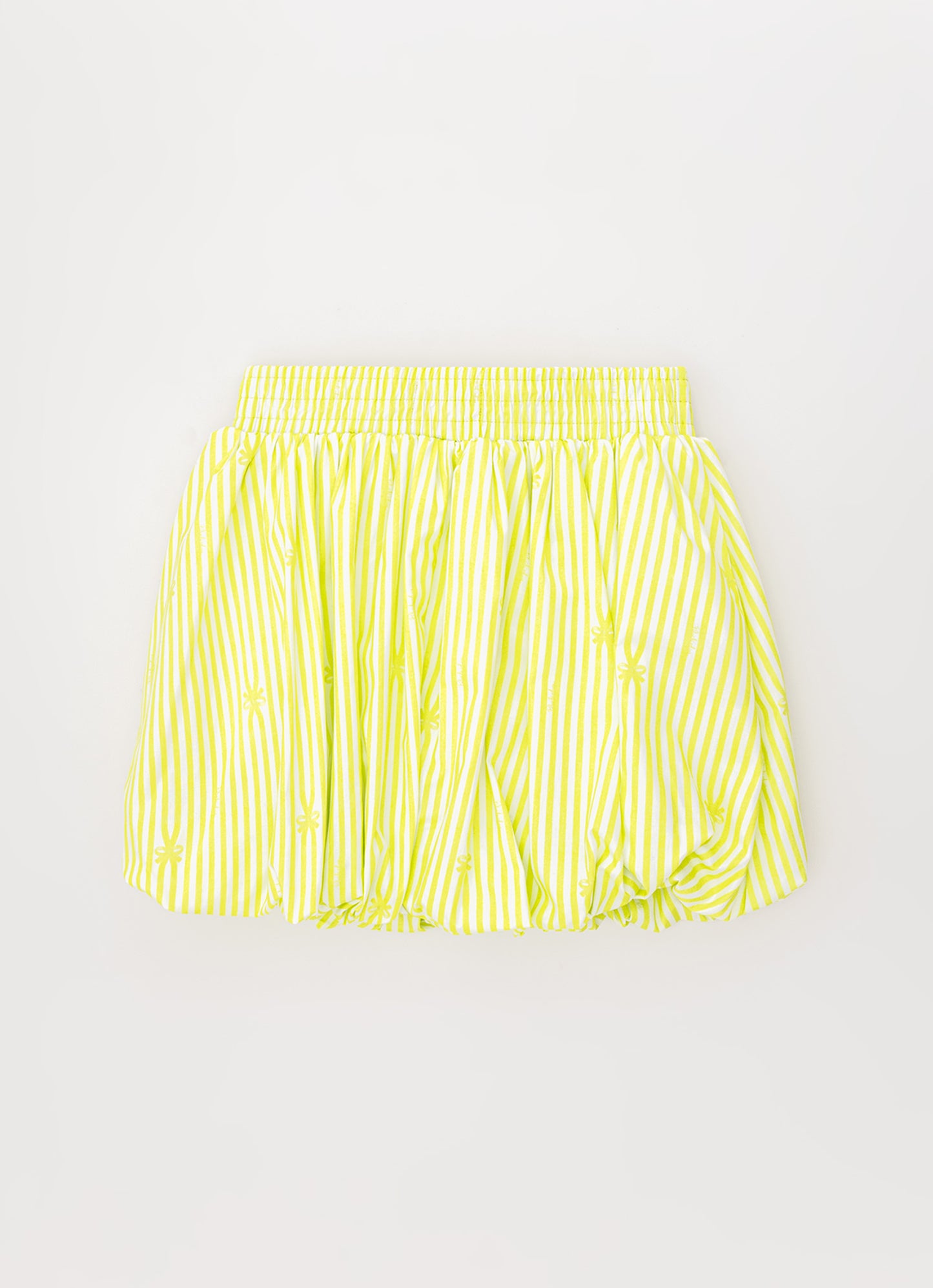 Saia Short Algodão Estampa Listrada Balonê