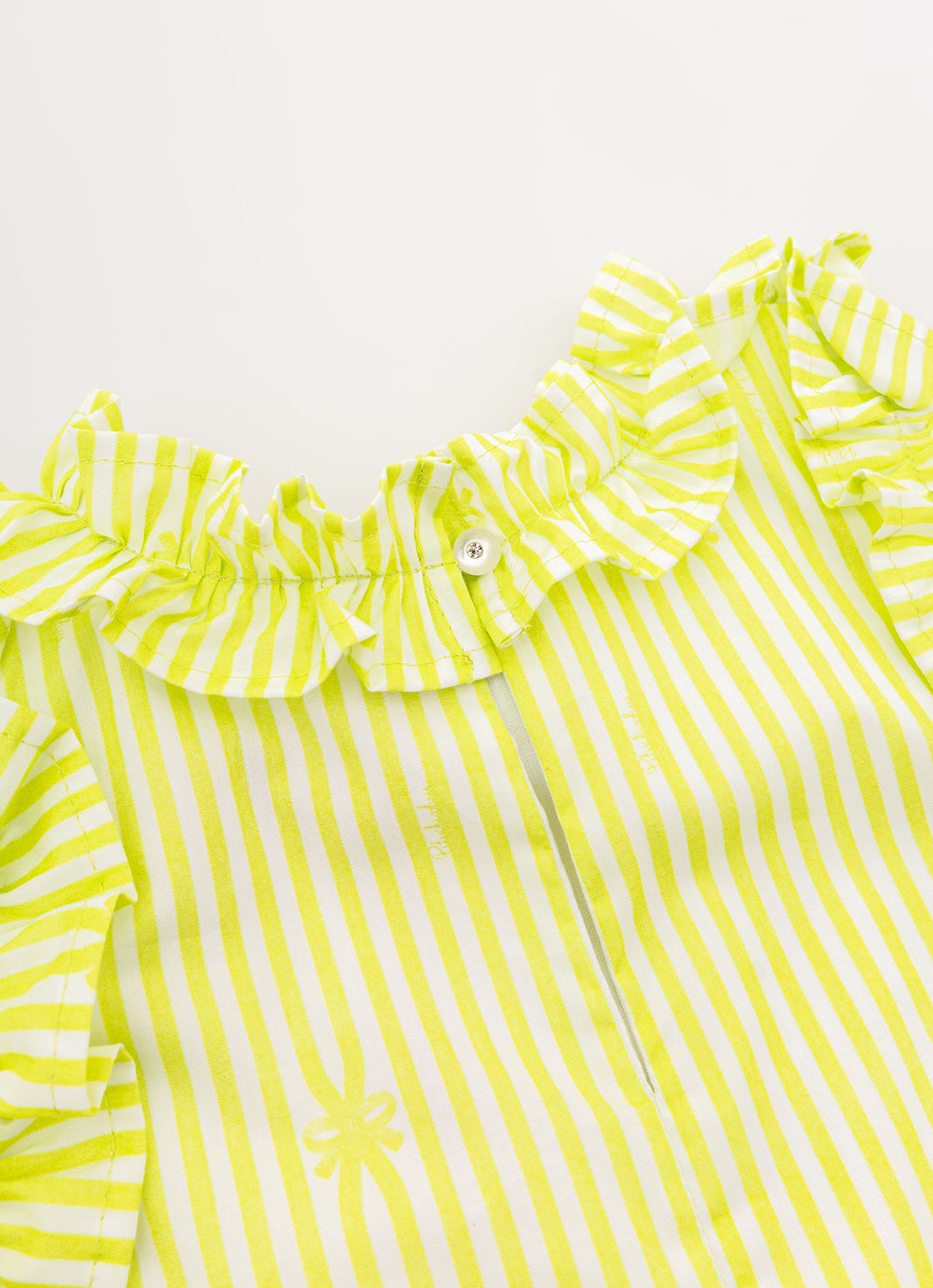 Blusa Algodão Estampa Listra Babados