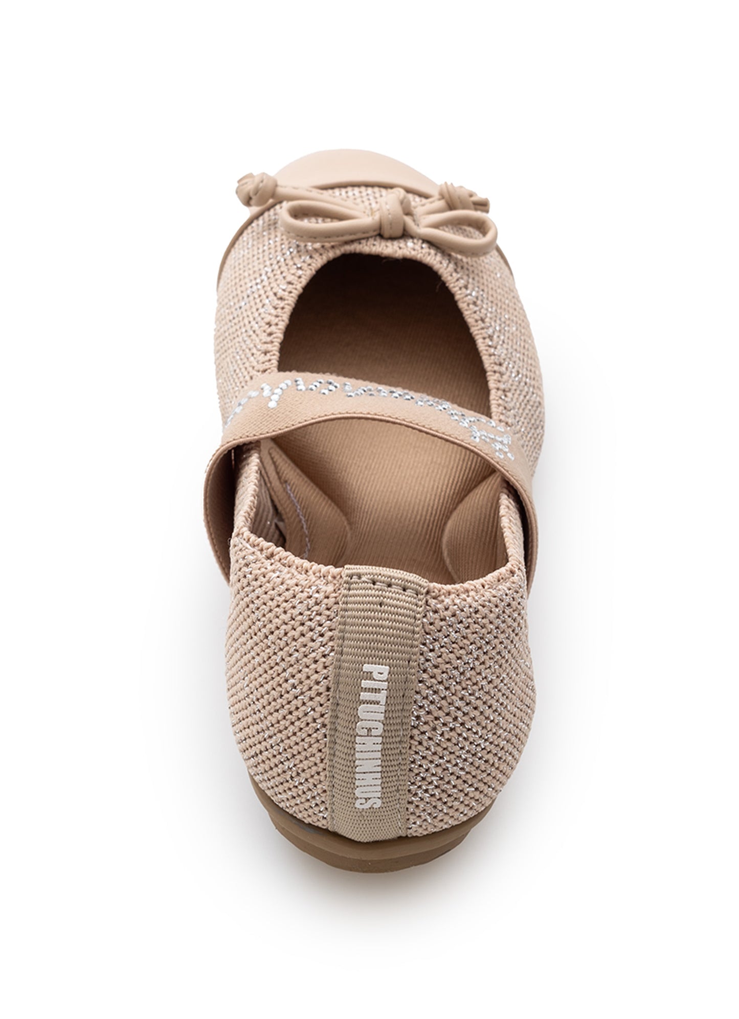 Sapatilha Knit Biqueira e Laço Couro