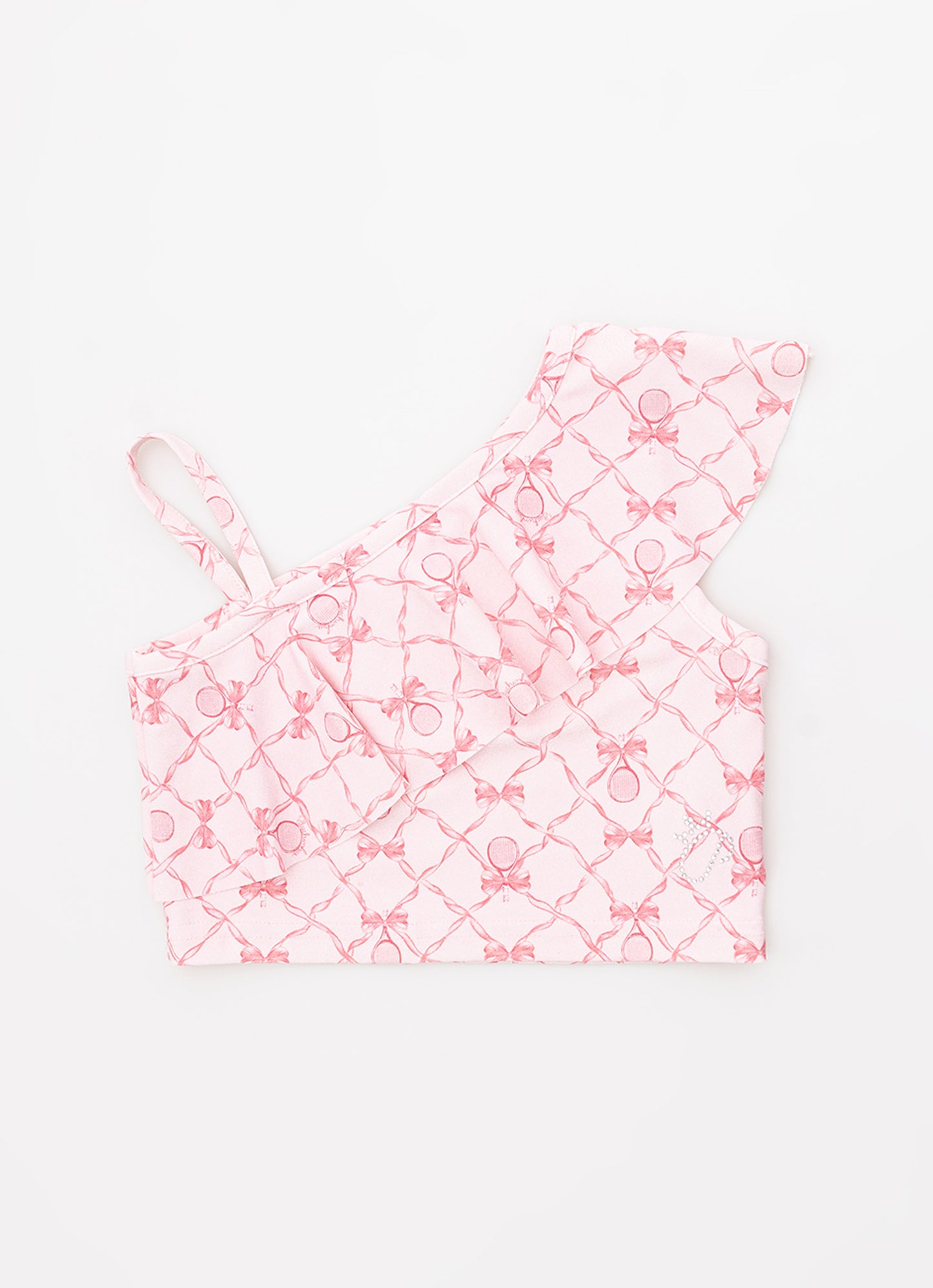 Blusa Cropped Light Estampa Raquetes