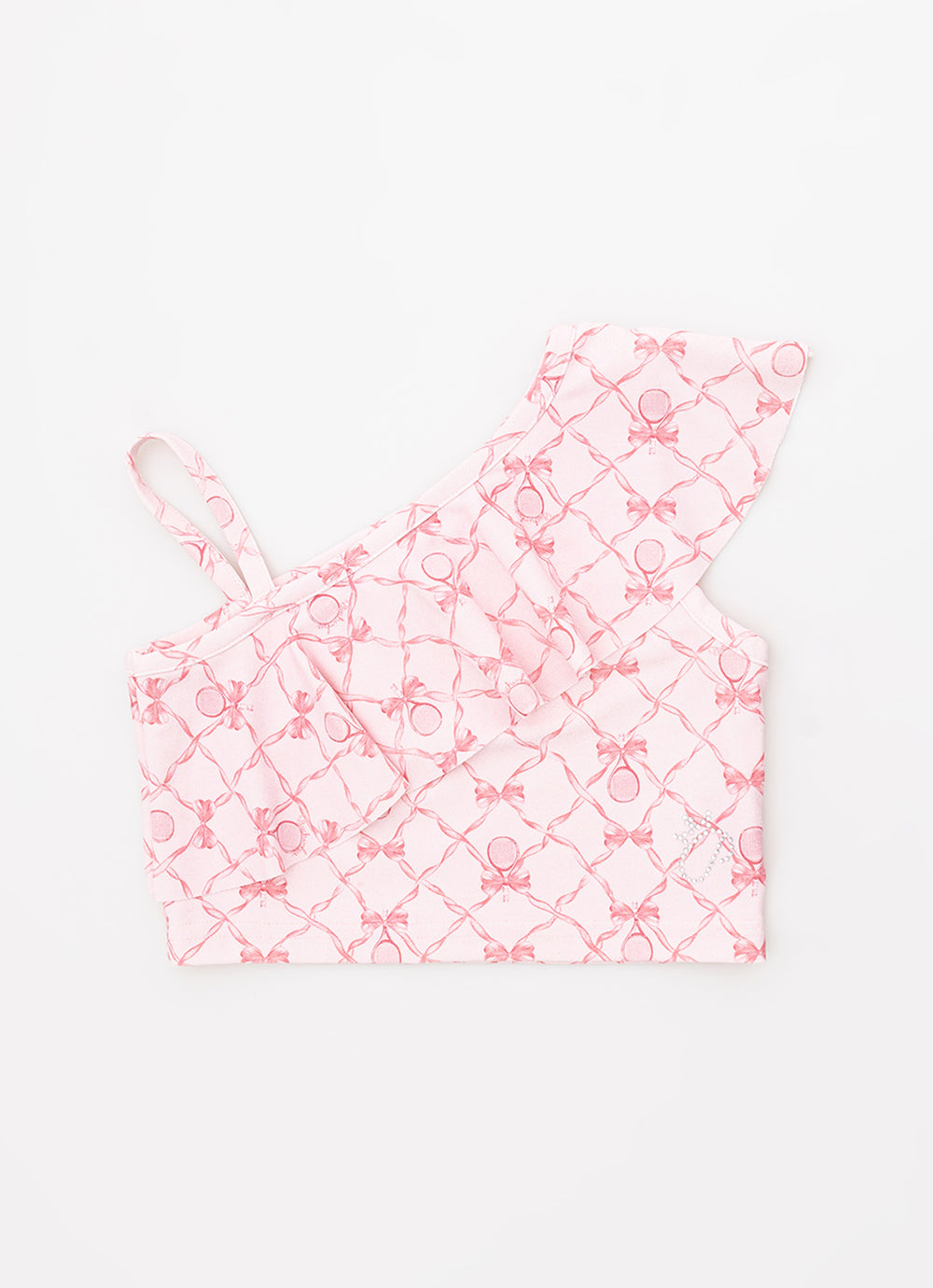 Blusa Cropped Light Estampa Raquetes