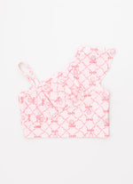 Blusa Cropped Light Estampa Raquetes