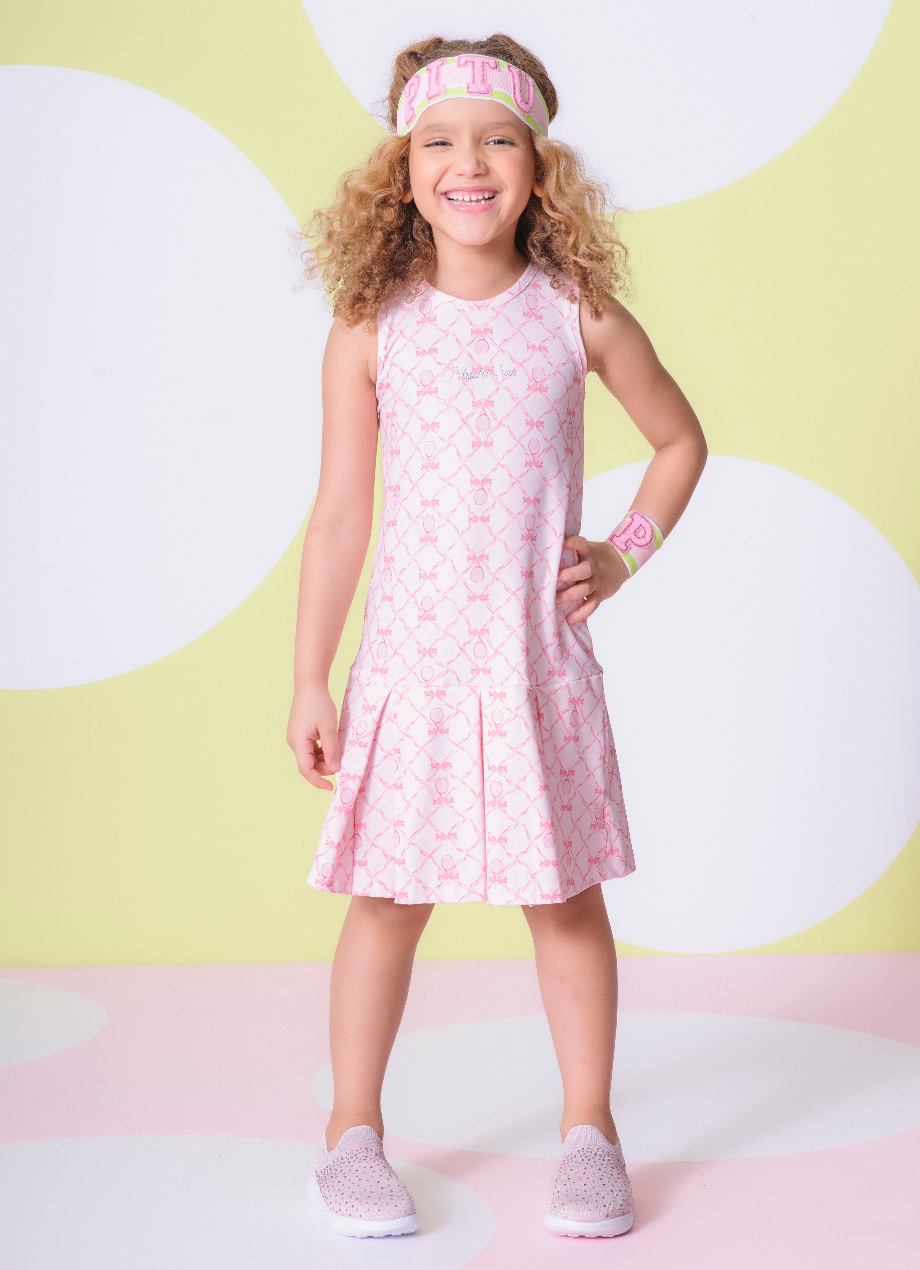 Vestido Light Estampa Raquetes