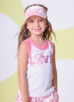 Regata Ribana Serigrafia Love Floral Cristal