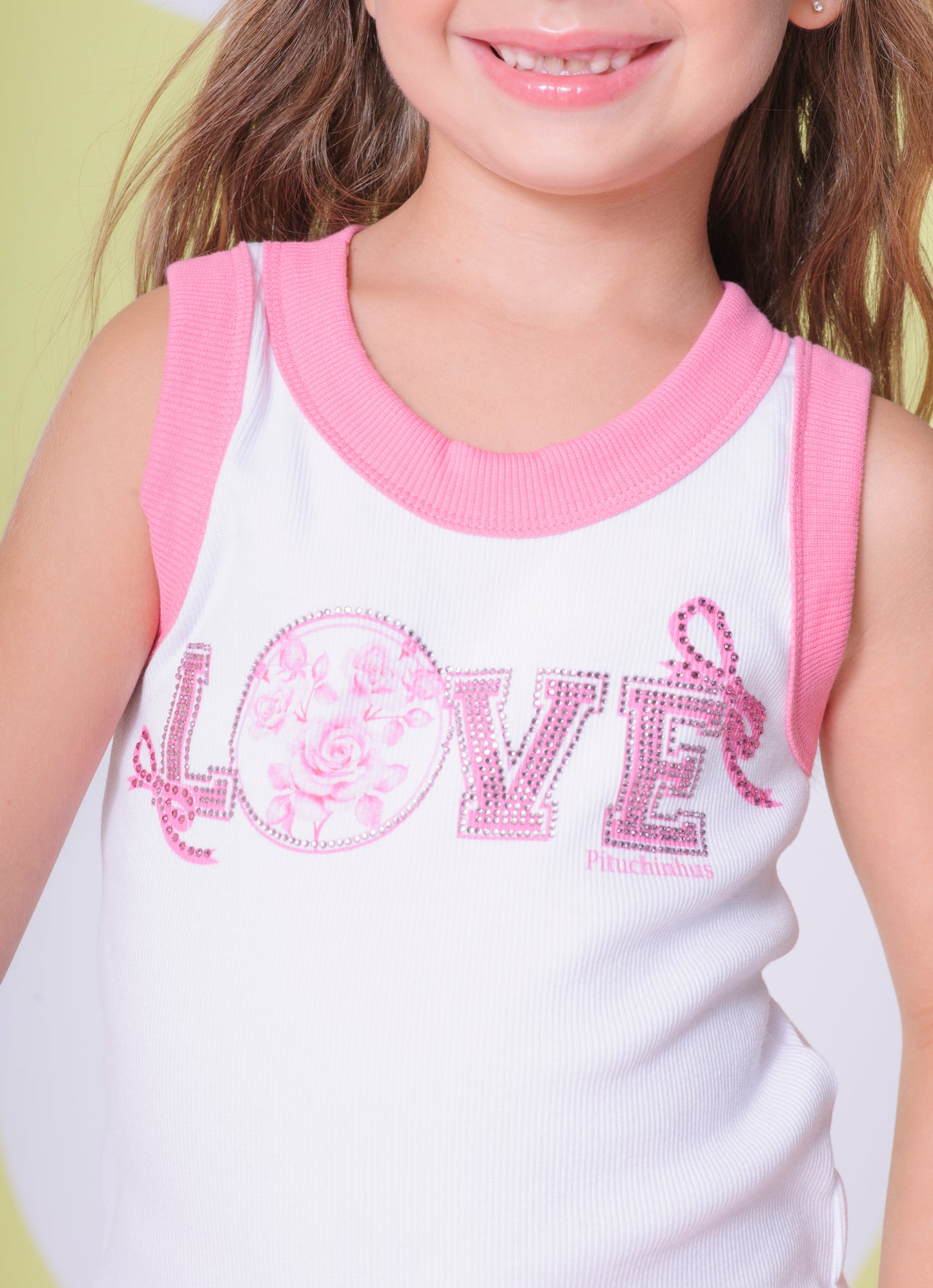Regata Ribana Serigrafia Love Floral Cristal